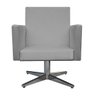 Poltrona Beatriz Base Giratória de Metal Corano Cinza - STS Móveis - 2