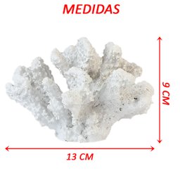 Escultura Decorativa Aquário Coral Artificial Resina Branco - 5