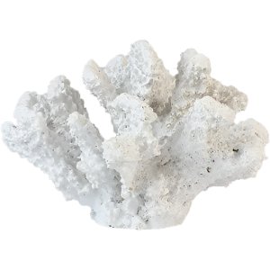 Escultura Decorativa Aquário Coral Artificial Resina Branco