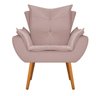 Poltrona Apolo Pés Palito Mel Suede Rosê - STS Móveis - 2