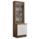 Ver imagem 3 de Kit Balcão + Cristaleira 70cm Rustic/branco Veludo Lux Madesa 01