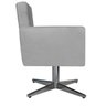 Poltrona Beatriz Base Giratória de Metal Suede Cinza - STS Móveis - 3