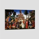 Ver imagem 1 de Quadro Sandro Botticelli Tentações De Cristo Tela Moldura Branca 45X30Cm