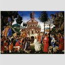 Ver imagem 2 de Quadro Sandro Botticelli Tentações De Cristo Tela Moldura Branca 45X30Cm