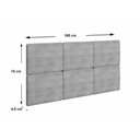 Ver imagem 3 de Painel de Cama Box Estofada Modulada Lucca (3un) Casal/queen - Suede Capuccino - Rufato