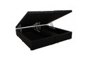 Ver imagem 1 de Cama Box Baú Queen Diamond Suede Preto Bipartido com Pistão a Gás - 158x198x41