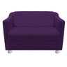 kit Poltrona e Namoradeira Tilla Suede Roxo - STS Móveis - 4