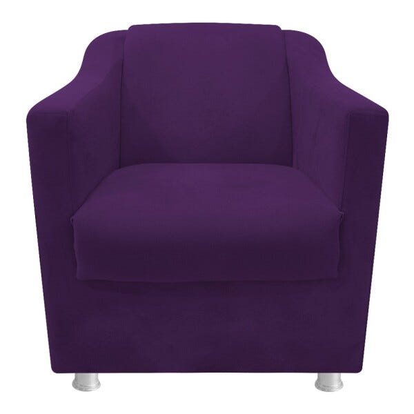 kit Poltrona e Namoradeira Tilla Suede Roxo - STS Móveis - 3