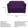kit Poltrona e Namoradeira Tilla Suede Roxo - STS Móveis - 6