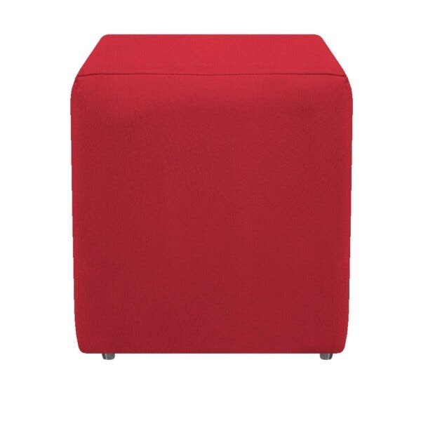 kit Poltrona, Namoradeira Tilla e Puff Dado Suede Vermelho - STS Móveis - 4