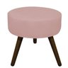 Kit Namoradeira, Poltrona Beatriz e Puff Sofia Palito Tabaco Suede Rosê - STS Móveis - 4