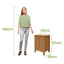 Ver imagem 3 de Mesa de Cabeceira 3 Gavetas Maggiore New - Lp - Rei de Casa Amendoa Clean