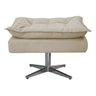 Kit Namoradeira, Poltrona e Puff Opala Base Giratória de Metal Suede Bege - STS Móveis - 4