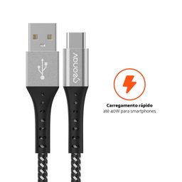Cabo Usb-c para Usb Essential 1,2 Metro 2.0 38w Preto - 2