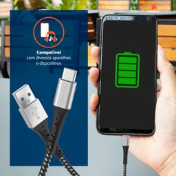 Cabo Usb-c para Usb Essential 1,2 Metro 2.0 38w Preto - 5