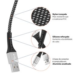 Cabo Usb-c para Usb Essential 1,2 Metro 2.0 38w Preto - 4