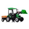 Trator com Pá Carregadeira e Carroceria Verde Elétrico Infantil a Bateria Para Crianças Motorizado - 2