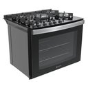Ver imagem 1 de Fogão de Embutir 5 Bocas Atlas Preto Mesa de Vidro Bivolt