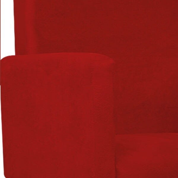 Poltrona Beatriz Pés Palito Mel Suede Vermelho - STS Móveis - 5