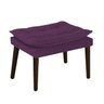 Kit Namoradeira e Puff Apolo Pés Palito Tabaco Suede Roxo - STS Móveis - 4