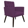 Kit 2 Poltronas Fernanda Palito Tabaco Suede Roxo - 3
