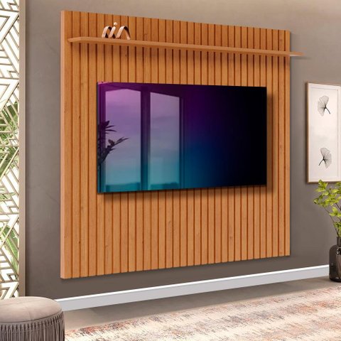 Painel Ripado Para Sala Até 60 Polegadas 184cm Nature Loft Imcal