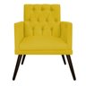Kit 2 Poltronas Fernanda Palito Tabaco Suede Amarelo - 3