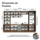 Ver imagem 3 de Armário de Cozinha Completa 340 cm Rustic/Cinza Lux Madesa 03