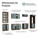 Ver imagem 4 de Armário de Cozinha Completa 340 cm Rustic/Cinza Lux Madesa 03
