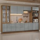 Ver imagem 1 de Armário de Cozinha Completa 340 cm Rustic/Cinza Lux Madesa 03