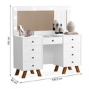 Ver imagem 5 de Penteadeira Camarim Mila Branco com Banqueta - Móveis Luapa