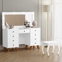 Ver imagem 2 de Penteadeira Camarim Mila Branco com Banqueta - Móveis Luapa