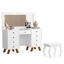 Ver imagem 1 de Penteadeira Camarim Mila Branco com Banqueta - Móveis Luapa