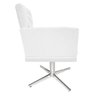 Kit 2 Poltronas Fernanda Base Giratória de Metal Suede Branco - 4