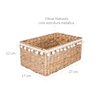 Cesto Folk Porta Objetos Decorativo Retangular 27cm Casa Yoi - 4