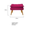 Kit 2 Poltronas e 2 Puff Opala Palito Mel Suede Pink - Sts Móveis - 6