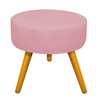 Kit 2 Poltronas Beatriz e Puff Sofia Palito Mel Suede Rosa Bebê - 3