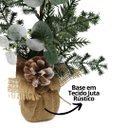 Ver imagem 2 de Kit 2 Arranjos Enfeite de Mesa Rústico Natal Folhagens e Pinha Natural 37cm - Magizi