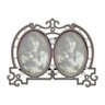 Porta Retrato de Zamac Oval Duplo Antique 11cmx2cmx14cm Rojemac - 1