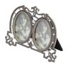 Porta Retrato de Zamac Oval Duplo Antique 11cmx2cmx14cm Rojemac - 2