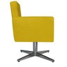 Kit 2 Poltronas Beatriz Base Giratória de Metal Suede Amarelo - 4