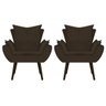 Kit 2 Poltronas Apolo Palito Tabaco Suede Marrom - 1