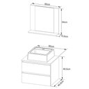 Ver imagem 2 de Gabinete De Banheiro + Cuba 60cm Cr10097 Mármore Branco