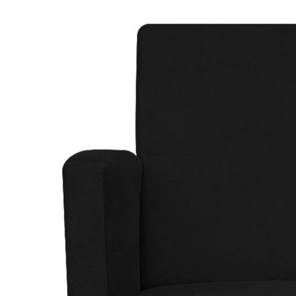 Kit 2 Poltronas Beatriz Base Giratória de Metal Suede Preto - 6