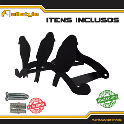 Suporte Mangueira Jardim PÁSSAROS PRETO ALL STYLE - 5