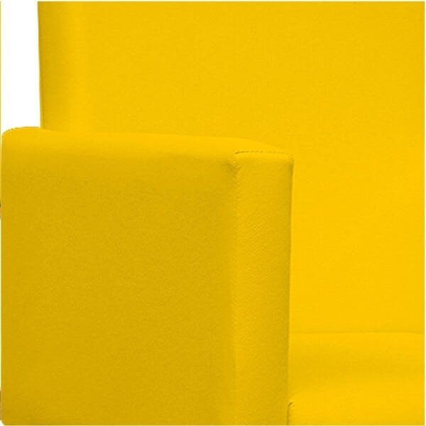 Kit 2 Poltronas Beatriz Base Giratória de Madeira Corano Amarelo - 6