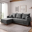Ver imagem 1 de Sofá 3 Lugares Onix com Chaise Lado Esquerdo 230cm em Veludo