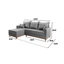 Ver imagem 2 de Sofá para Sala de Estar Living com Chaise Suede Onix