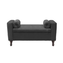 Recamier Bau Rico 160x Cama Queen Size Suede Grafite - Majú Decor - 1