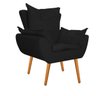 Kit 2 Poltronas Apolo Palito Mel Suede Preto - 2